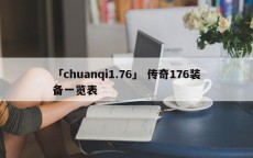 「chuanqi1.76」 传奇176装备一览表