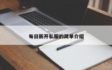 每日新开私服的简单介绍